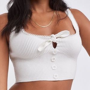 For Love & Lemons Pointelle Knit Tank